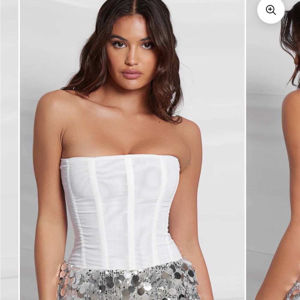 Strapless White Corset Top - Classic Bustier